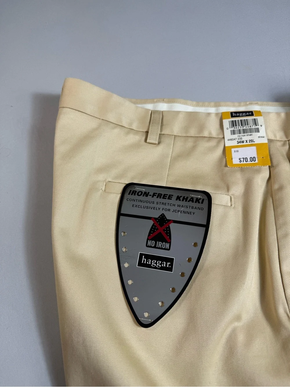 Vintage Haggar Pleated Khaki Dress Pants 34x29 Deadstock NWT